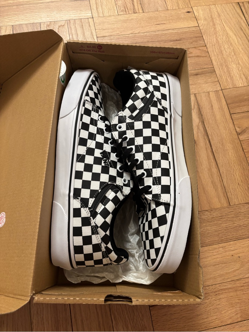 VANS Mens Checkerboard Black White Seldan Sneakers Shoes VN000CT3BA2 Size 11.5